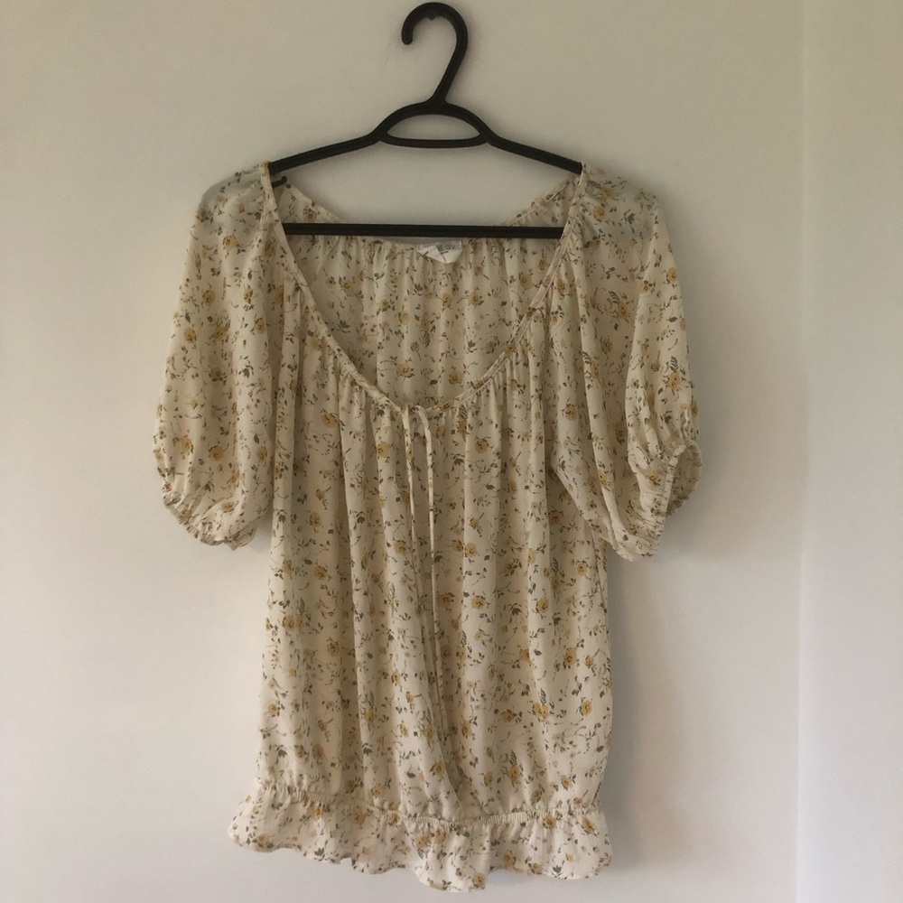 Sienna Sky Floral Peasant Top | Size M